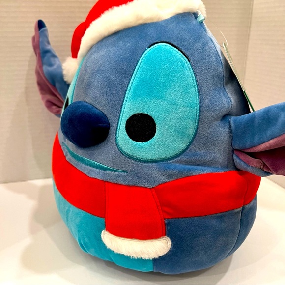 Squishmallows Disney Holiday Christmas Stitch Wearing Santa Hat - Picture 4 of 7